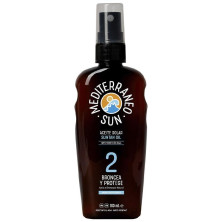 Mediterraneo Sun Zanahoria Aceite Bronceador Dark Spf2 100Ml