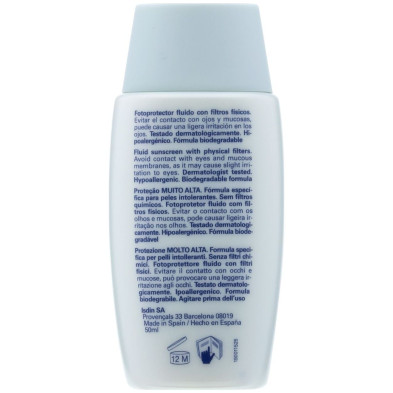 Fotoprotector Fusion Fluid Mineral 0% Filtros Químicos Spf50+ 50 Ml