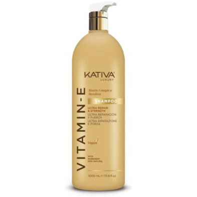 Kativa Vitamin E Biotin Y Bamboo Shampoo 1000Ml