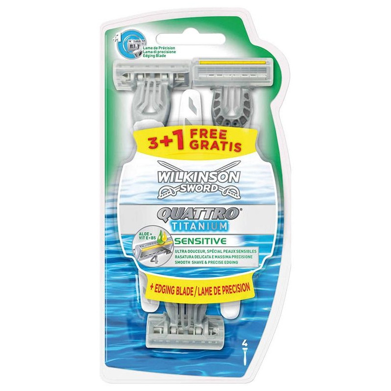 Quattro Titanium Sensitive Maquinilla Desechable 3 + 1 U