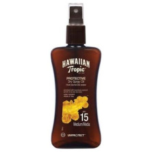 Hawaiian Tropic Protective Dry Spray Oil Spf15 Medium 200Ml Vapo