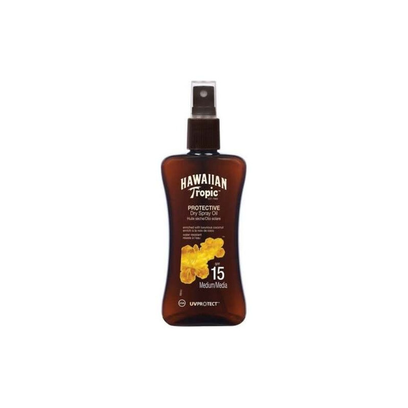 Hawaiian Tropic Protective Dry Spray Oil Spf15 Medium 200Ml Vapo Hawaiian Tropic Protective Dry Spray Oil Spf15 Medium 200Ml Vapo
