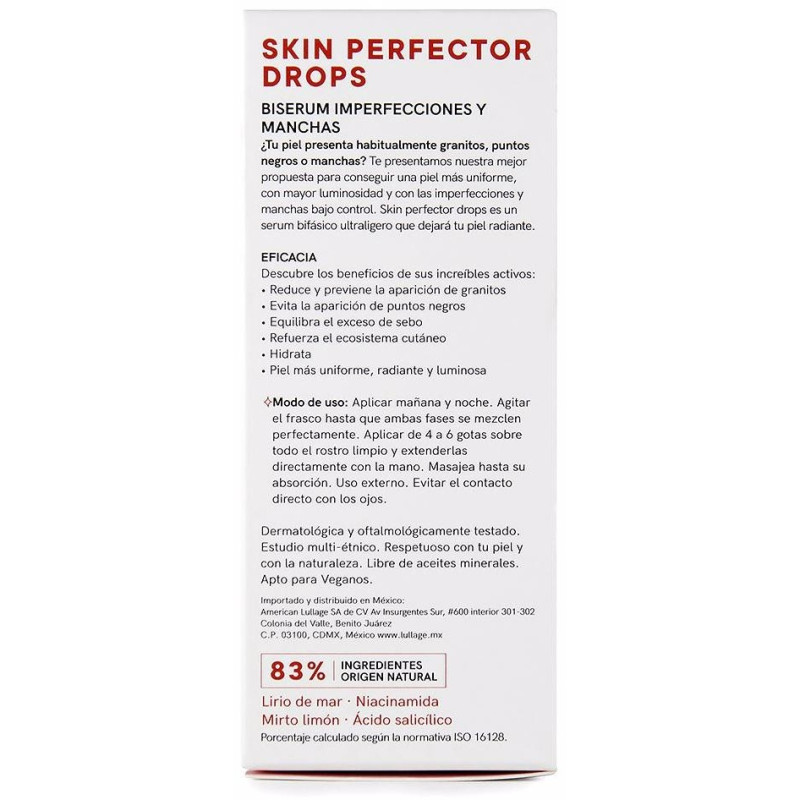 Lullage Skin Perfector Drops Bisérum Imperfecciones Y Manchas 20Ml Lullage Skin Perfector Drops Bisérum Imperfecciones Y Manchas 20Ml
