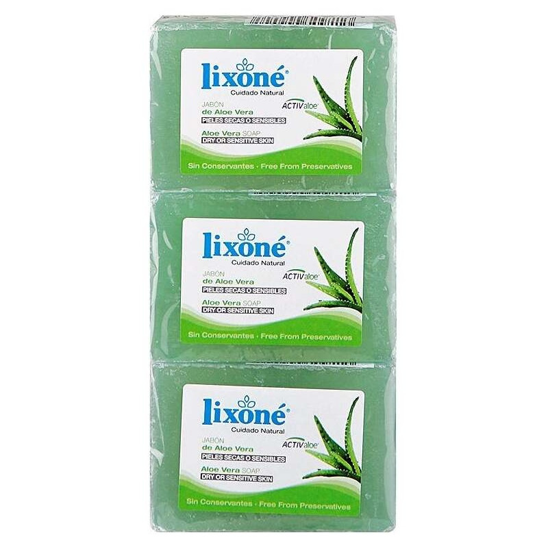 Aloe Vera Jabón Piel Seca O Sensible 3 X 125 Gr