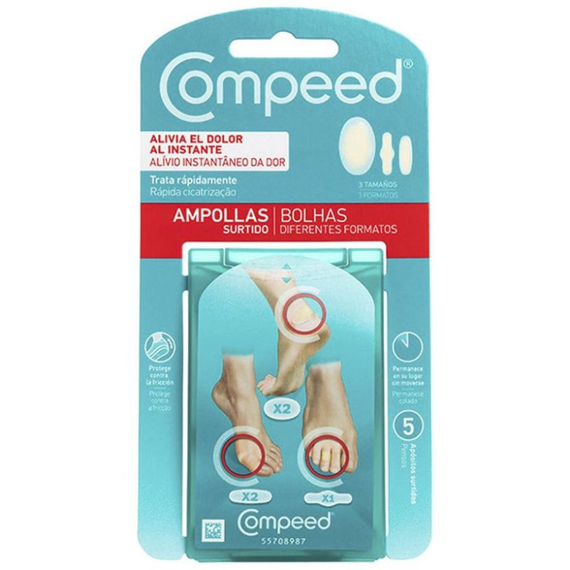 Ampollas Surtido 3 Tamaños 5 Apósitos Ampollas Surtido 3 Tamaños 5 Apósitos