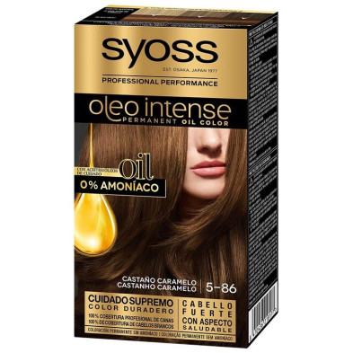 Syoss Olio Intense Tinte Sin Amoniaco 5.86 Castaño Caramelo 50Ml