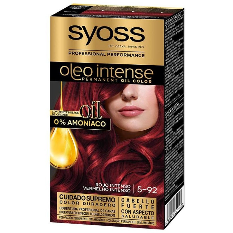 Syoss Olio Intense Tinte Sin Amoniaco 5.92 Rojo Intenso 50Ml