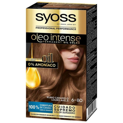 Syoss Olio Intense Tinte Sin Amoniaco 6.80 Rubio Caramelo 50Ml