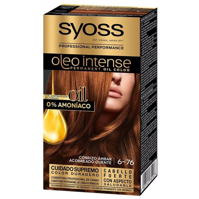 Syoss Olio Intense Tinte Sin Amoniaco 6.76 Cobrizo Ambar 50Ml