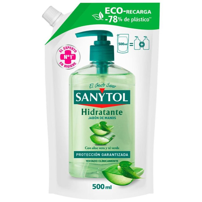 Sanytol Eco-Recarga Jabón Antibacteriano Hidratante 500Ml Sanytol Eco-Recarga Jabón Antibacteriano Hidratante 500Ml