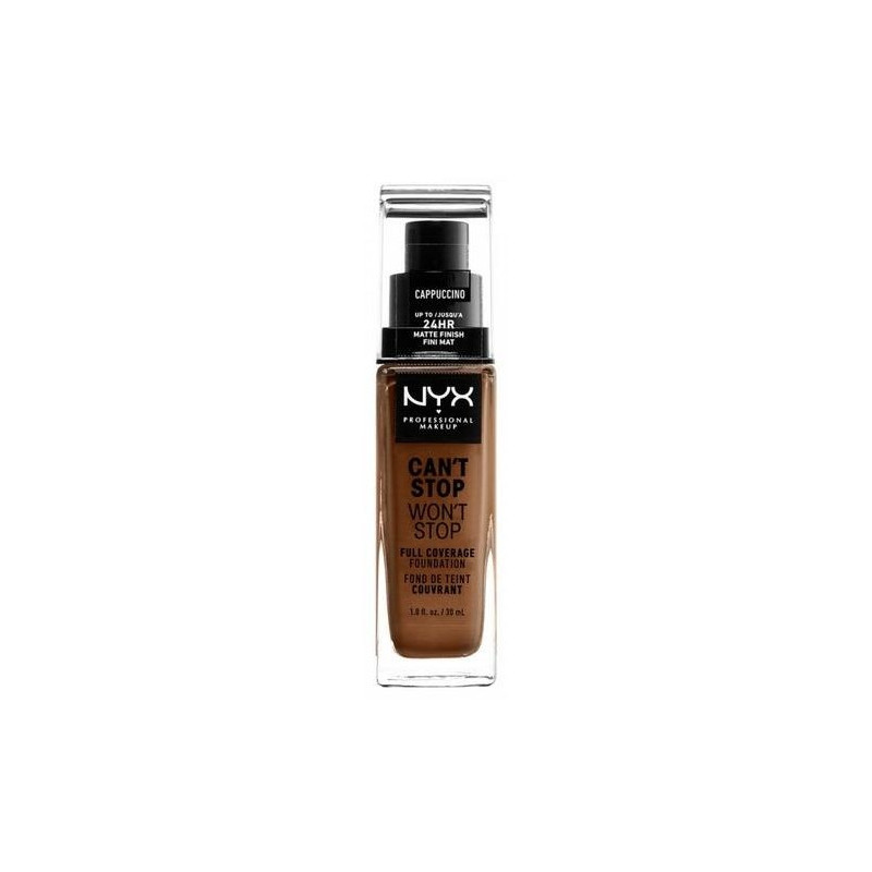Nyx Can'T Stop Won'T Stop Full Coverage Foundation Warm Mahogany 30Ml