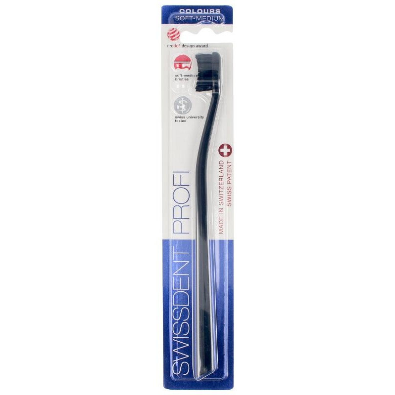 Swiss Dent Colours Cepillo De Dientes Clásico Black Y Red 1Ud