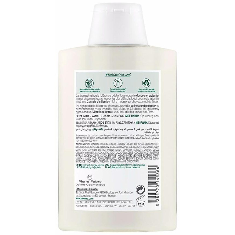 Klorane Champú A La Leche De Avena 200Ml Klorane Champú A La Leche De Avena 200Ml