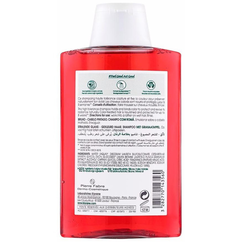 A La Granada Champú Brillo Para Cabello Con Color 200 Ml