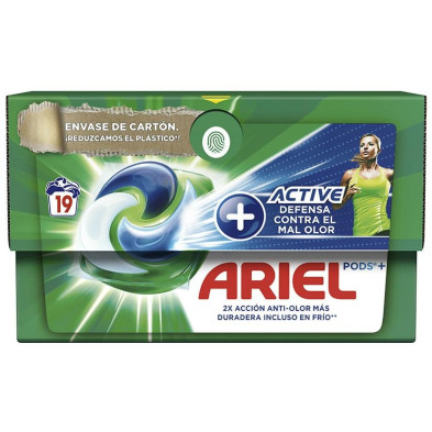 Ariel Pods Odor Active 3En1 Detergente 19 Cápsulas Ariel Pods Odor Active 3En1 Detergente 19 Cápsulas
