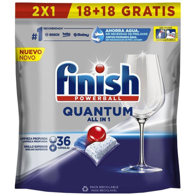 Finish Powerball Quantum Lavavajillas 36 Pastillas Finish Powerball Quantum Lavavajillas 36 Pastillas