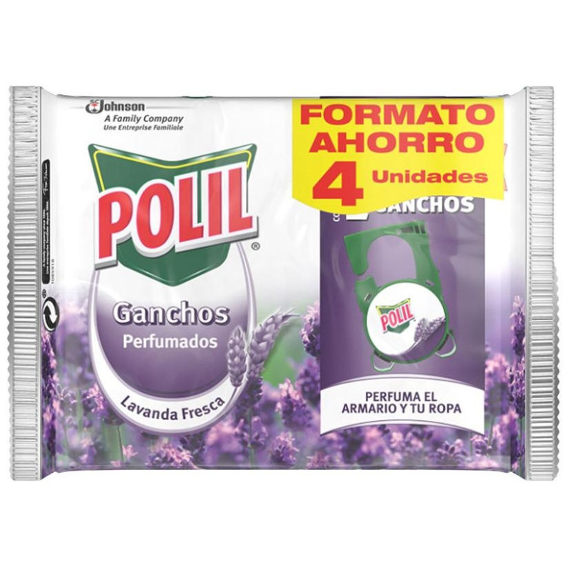Polil Perfumador Antipolillas Lavanda X 4 U