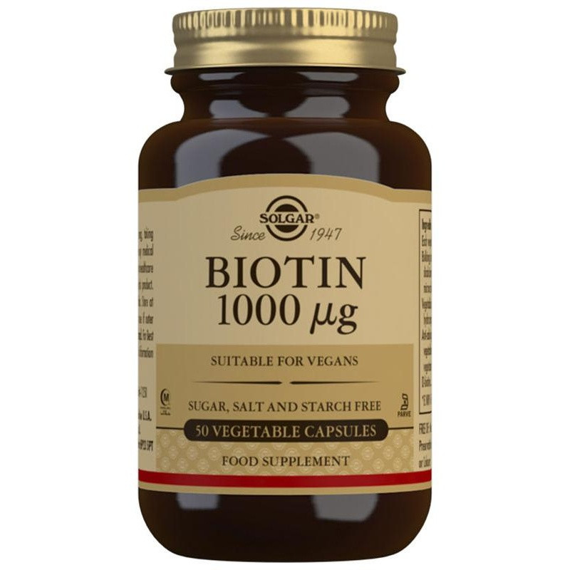 Solgar Biotine 1000Mcg (Vitamine B8) 50 G?Lules V?G?Tales