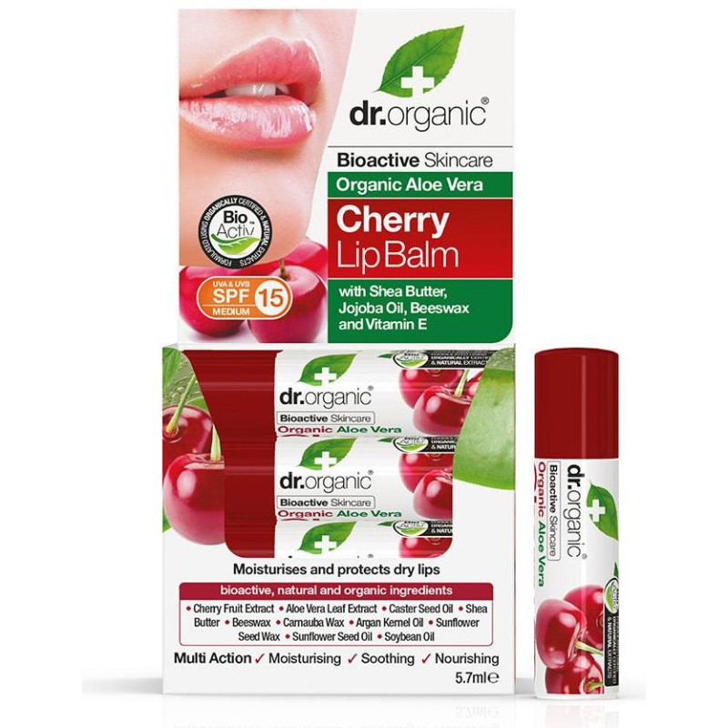 Dr. Organic Aloe Vera Cherry Lipbalm 5,7Ml Dr. Organic Aloe Vera Cherry Lipbalm 5,7Ml