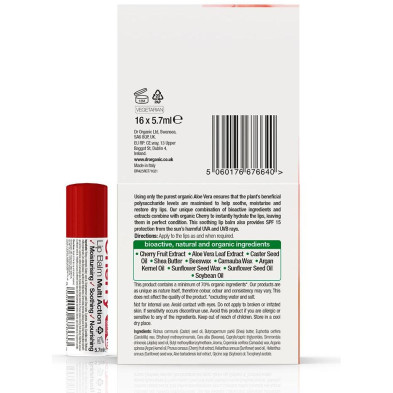 Dr. Organic Aloe Vera Cherry Lipbalm 5,7Ml