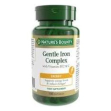 Nature'S Bounty Hierro Gentle Complex Con Vit C Y B12 100 Cáps.
