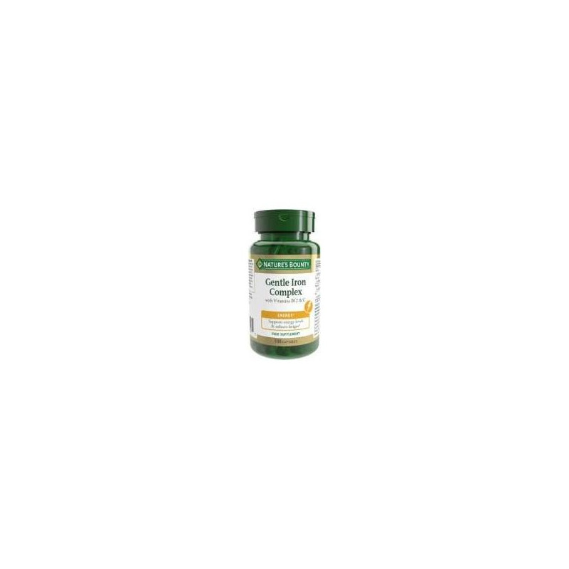 Nature'S Bounty Hierro Gentle Complex Con Vit C Y B12 100 Cáps.