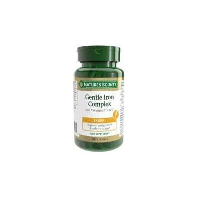 Nature'S Bounty Hierro Gentle Complex Con Vit C Y B12 100 Cáps.