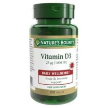 Nature'S Bounty Vitamina D3 25Mg 1000Iu 100Comp