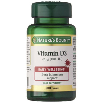 Nature'S Bounty Vitamina D3 25Mg 1000Iu 100Comp