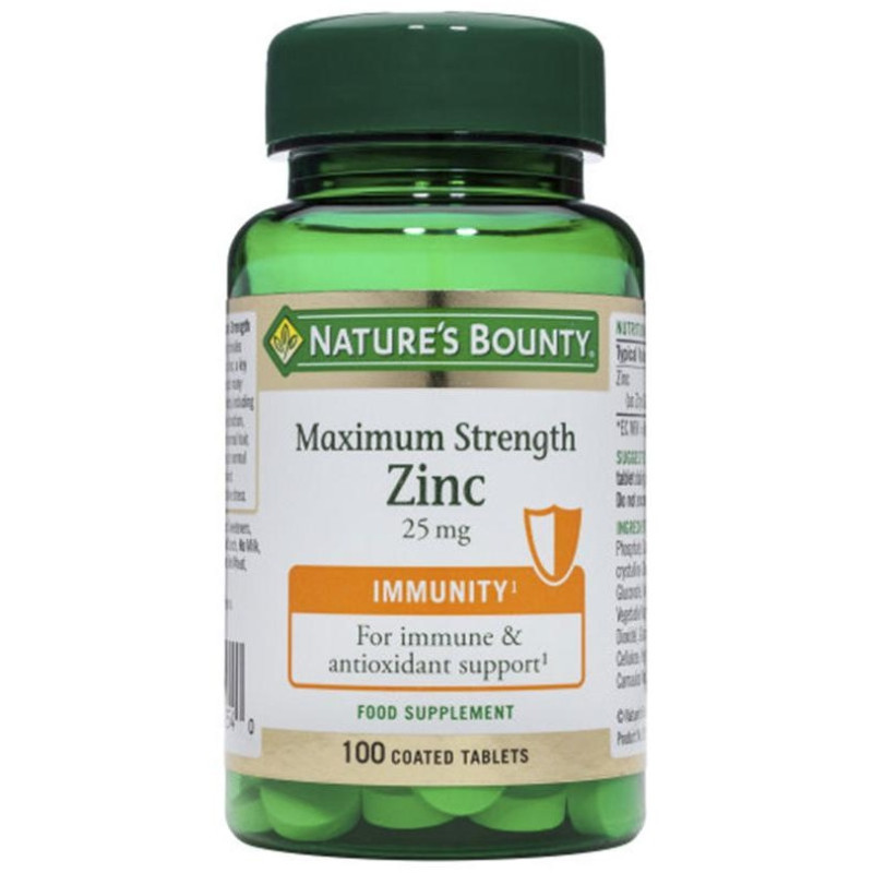 Zinc 25 Mg 100 Comprimidos Recubiertos