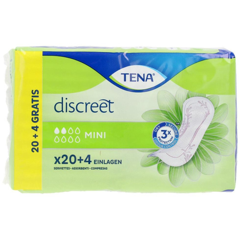 Tena Lady Discreet Compresa Incontinencia Mini 24Uds Tena Lady Discreet Compresa Incontinencia Mini 24Uds