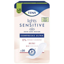 Tena Lights Compresas Ultra Sensitive Mini 20 U