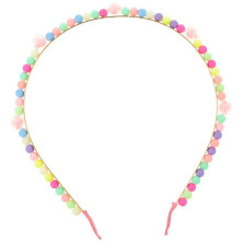 Diadema Metal Con Bolitas De Colores 13 X 15, 5 Cm 1 U