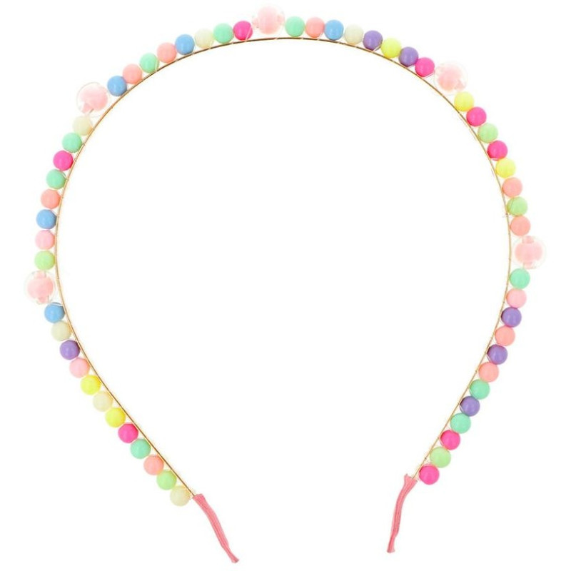 Diadema Metal Con Bolitas De Colores 13 X 15, 5 Cm 1 U