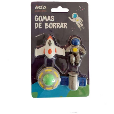 Gomas De Borrar Espacio Lote 4 Pz