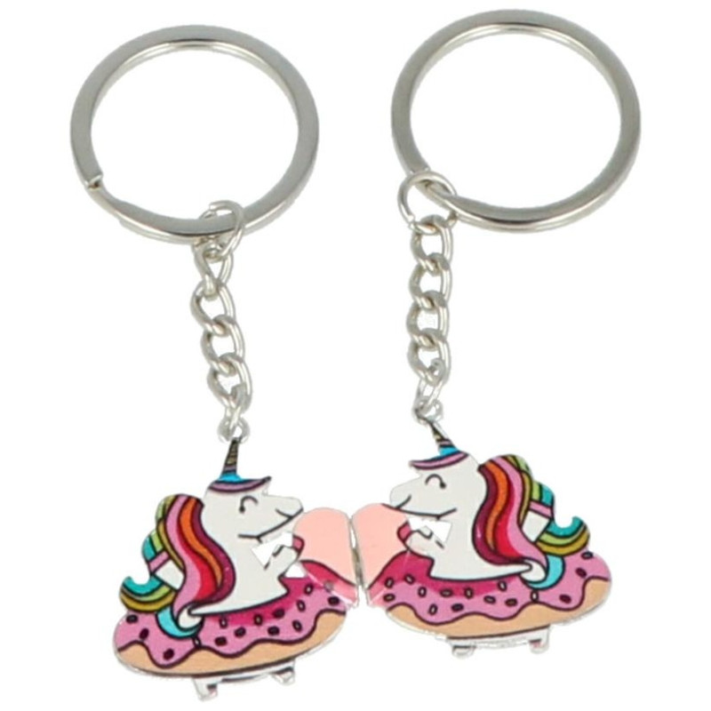 Llaveros Unicornio Con Imán Bff Lote 2 Pz