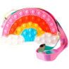 Bolso Cruzado Silicona Pop-It Arcoiris 21 X 14 X 3,5 Cm 1 U