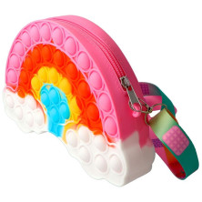 Bolso Cruzado Silicona Pop-It Arcoiris 21 X 14 X 3,5 Cm 1 U
