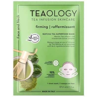 Teaology Face And Neck Matcha Tea Superfood Mask 21Ml