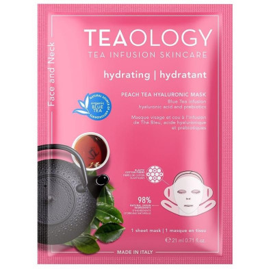 Teaology Face And Neck Peach Tea Hyaluronic Mask 21Ml