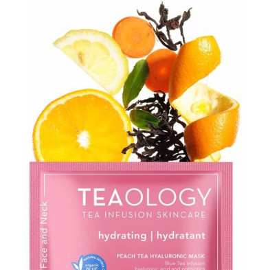 Teaology Face And Neck Peach Tea Hyaluronic Mask 21Ml