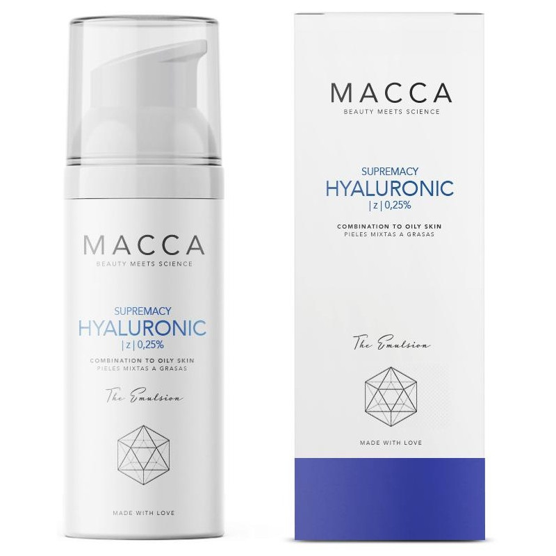 Macca Supremacy Hyaluronic Z 025% Emulsion Combination To Oily Skin 50Ml Macca Supremacy Hyaluronic Z 025% Emulsion Combination To Oily Skin 50Ml