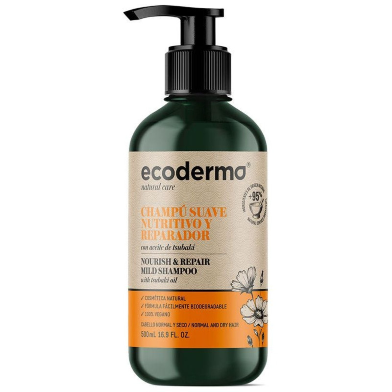 Ecoderma Champú Suave Nutritivo Y Reparador 500Ml