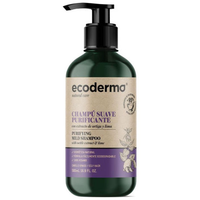 Ecoderma Champú Suave Purificante Ortiga Y Lima 500Ml