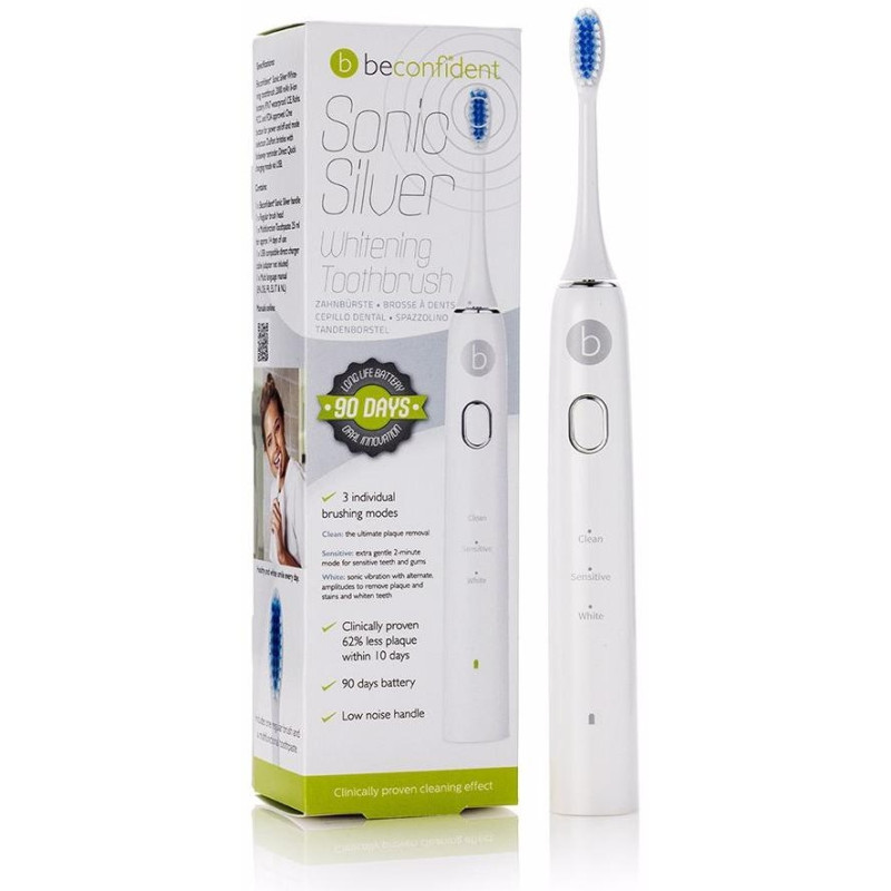 Sonic Silver Electric Whitening Toothbrush White/Silver 1 U