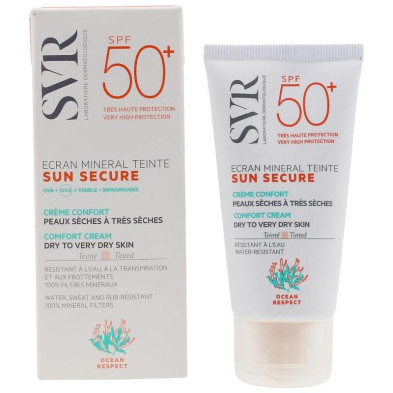 Sun Secure Ecran Mineral Teinte Peaux Sèches Spf50+ 60 Gr
