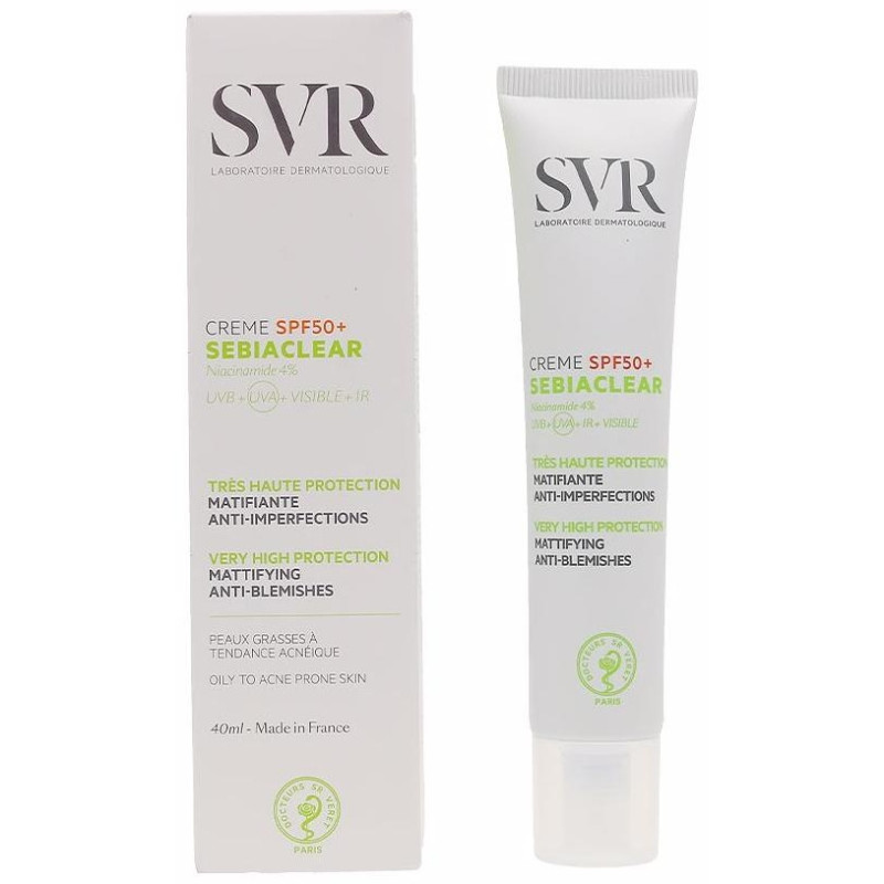 Svr Sebiaclear Crème Spf50+ Crema Solar Matificante Anti-Imperfecciones 40Ml