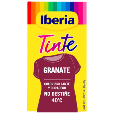 Iberia Tinte Ropa No Destiñe 40º Granate 70 Gr