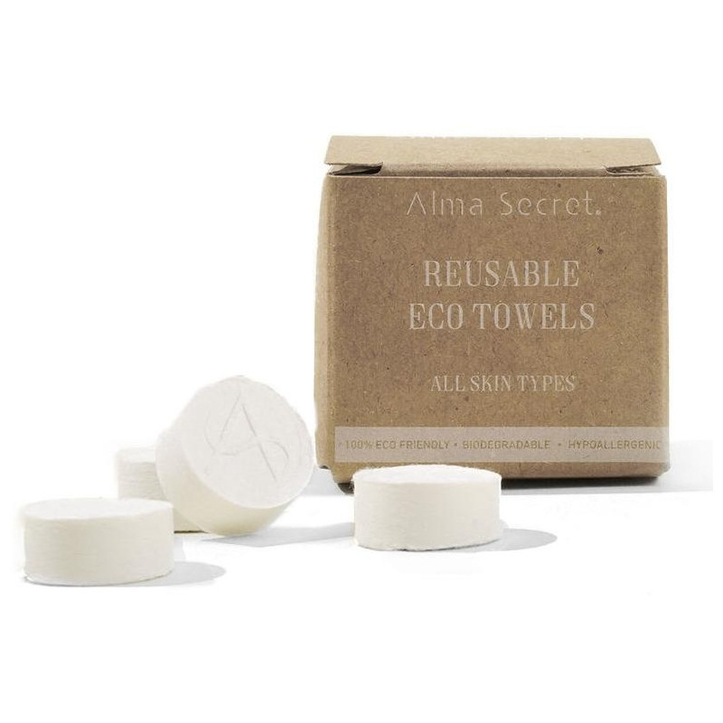 Alma Secret Ecotowels Toallitas Comprimidas Reutilizables 15Uds