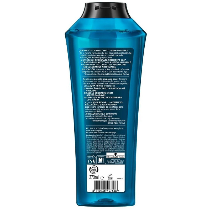 Gliss Aqua Revive Champú Hidratante 370 Ml